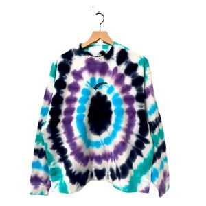 Wrangler Tie Dye Organic Cotton Relaxed Fit Retro Sweatshirt Size Large